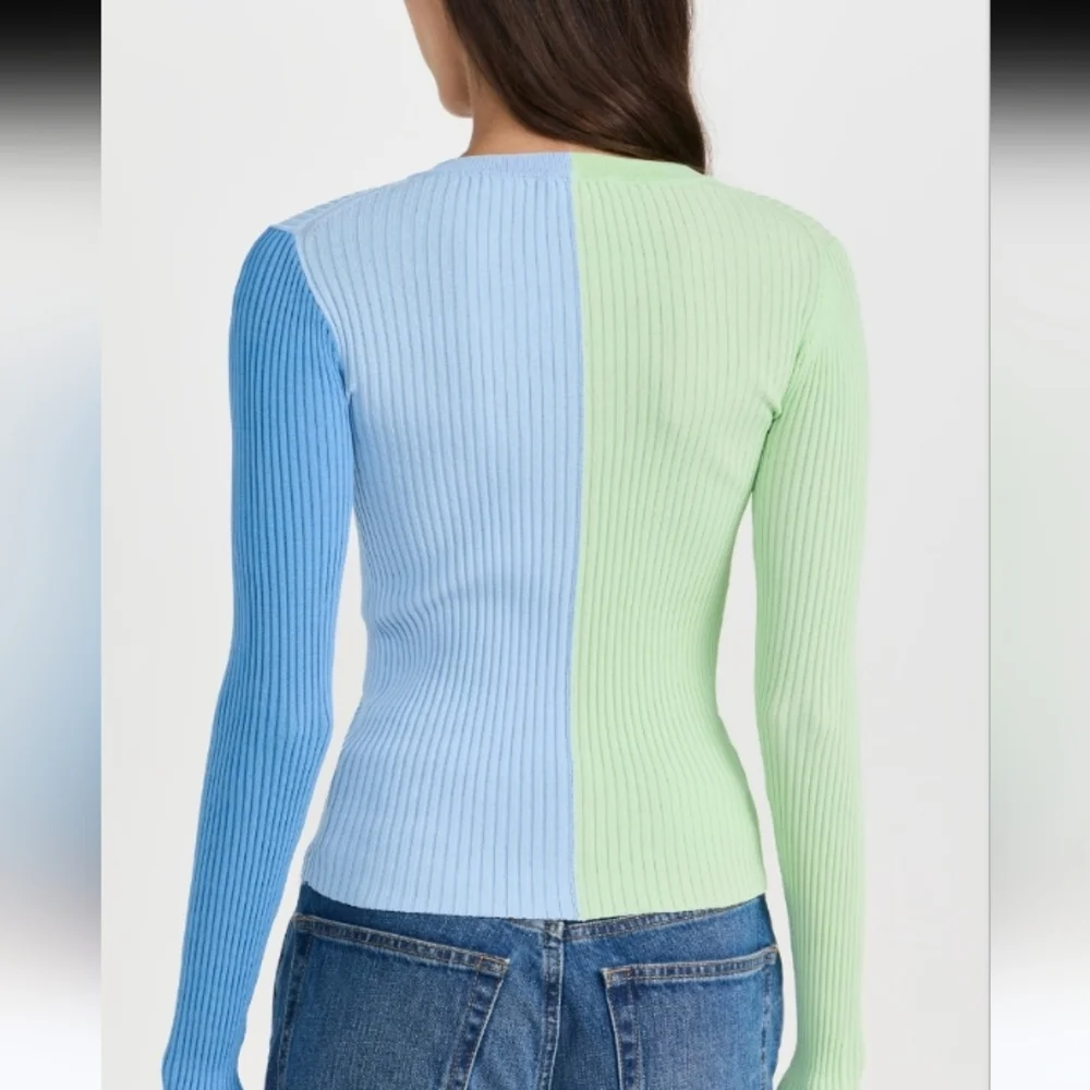 NWT STAUD Colorblock Cardigan Sweater Size L - Picture 3 of 10